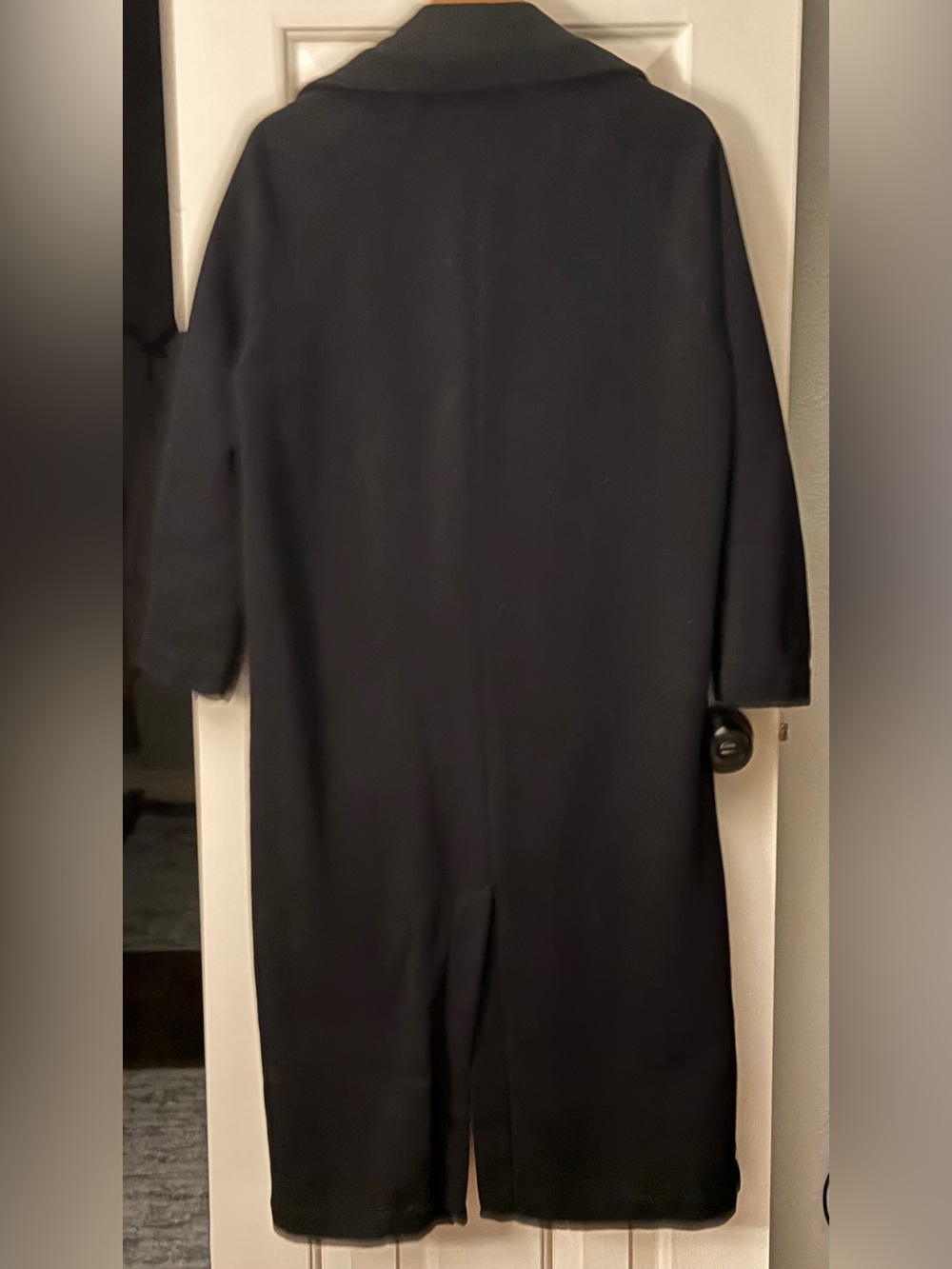 Vuori Restore Trench Coat Black - Small - Long Open Front Duster Jacket - Picture 11 of 14